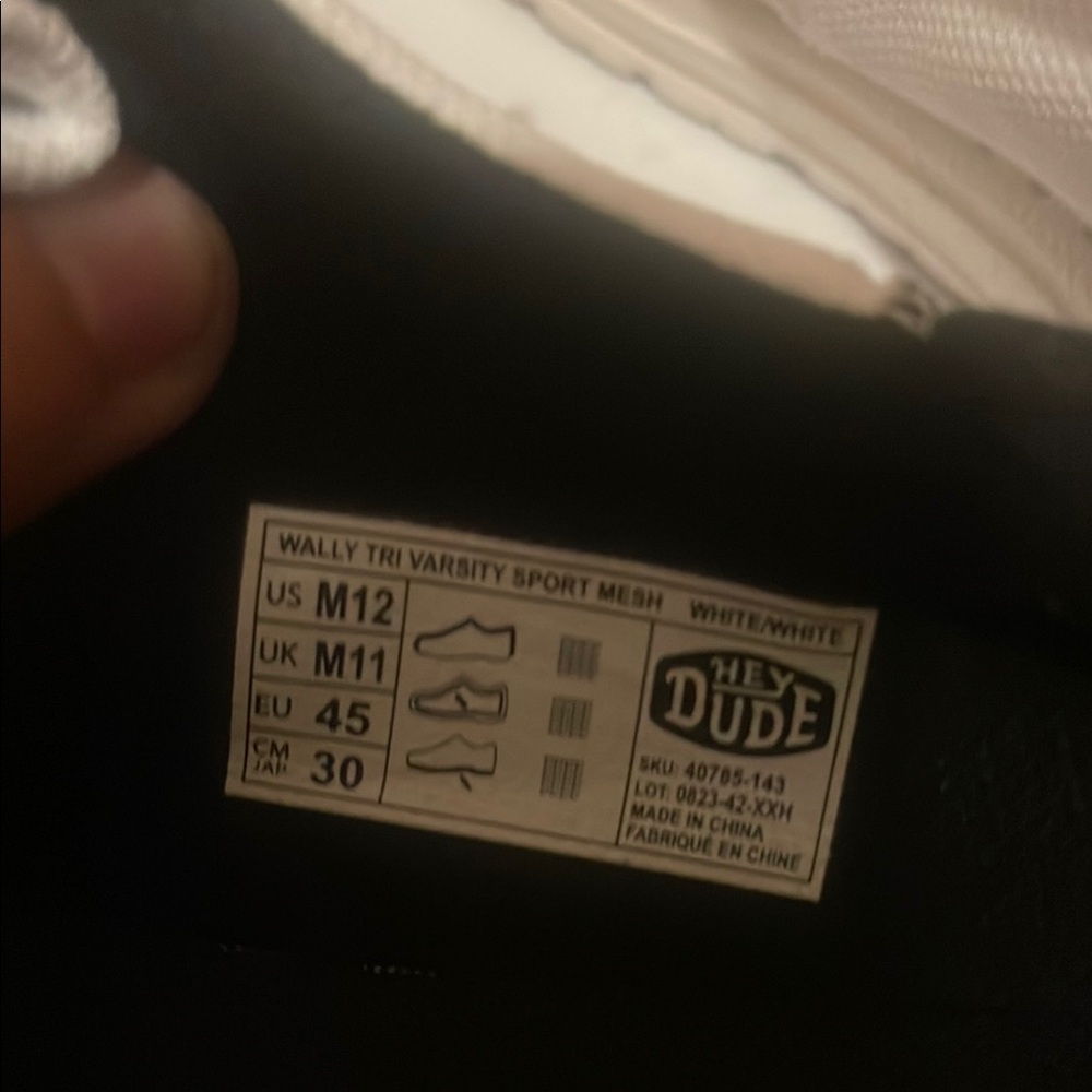 Hey Dude Men's White Casual Shoes - Picture 3 of 5